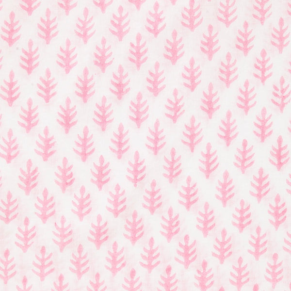 Pink/White Block Print Collarless Shirt